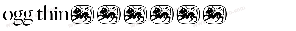ogg thin字体转换